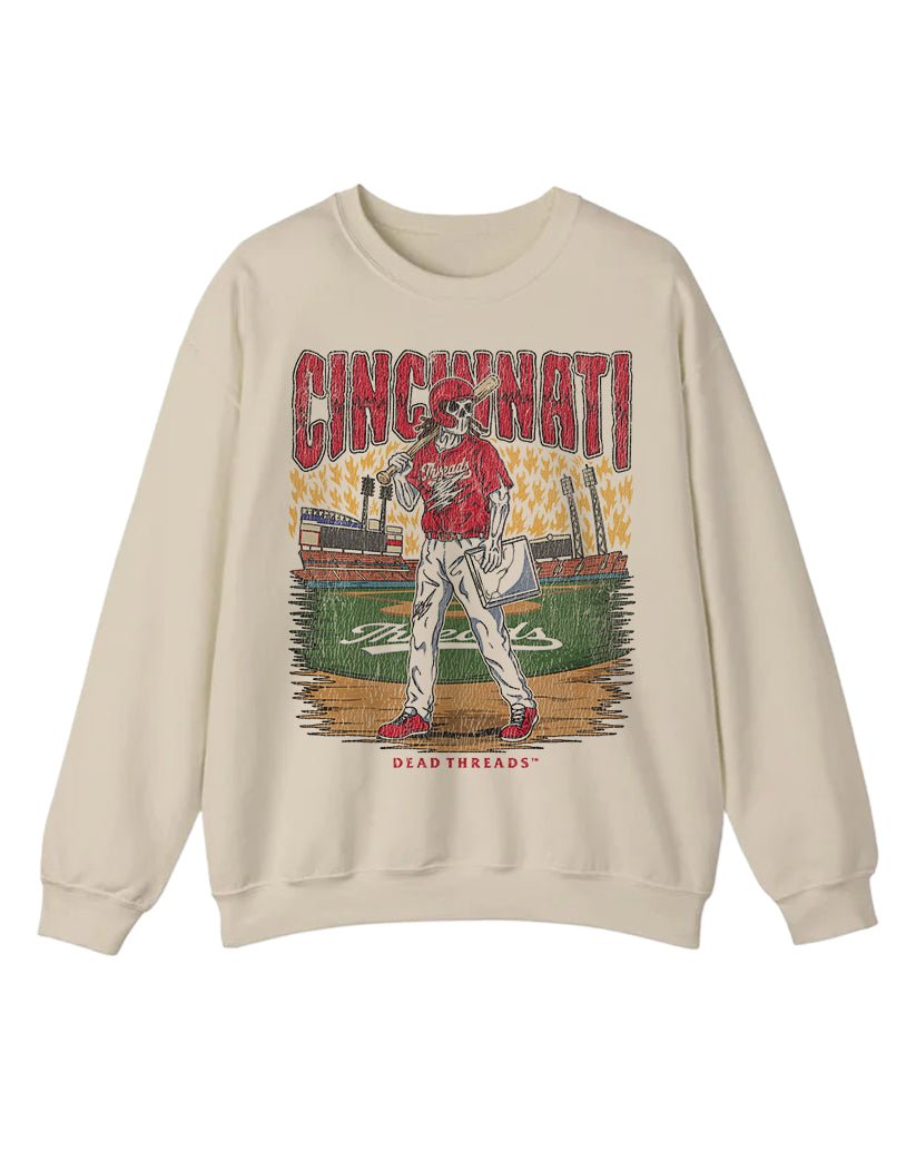 CINCINNATI BASEBALL CREWNECK SWEATSHIRT – Sweatshirt – Dead Threads Apparel