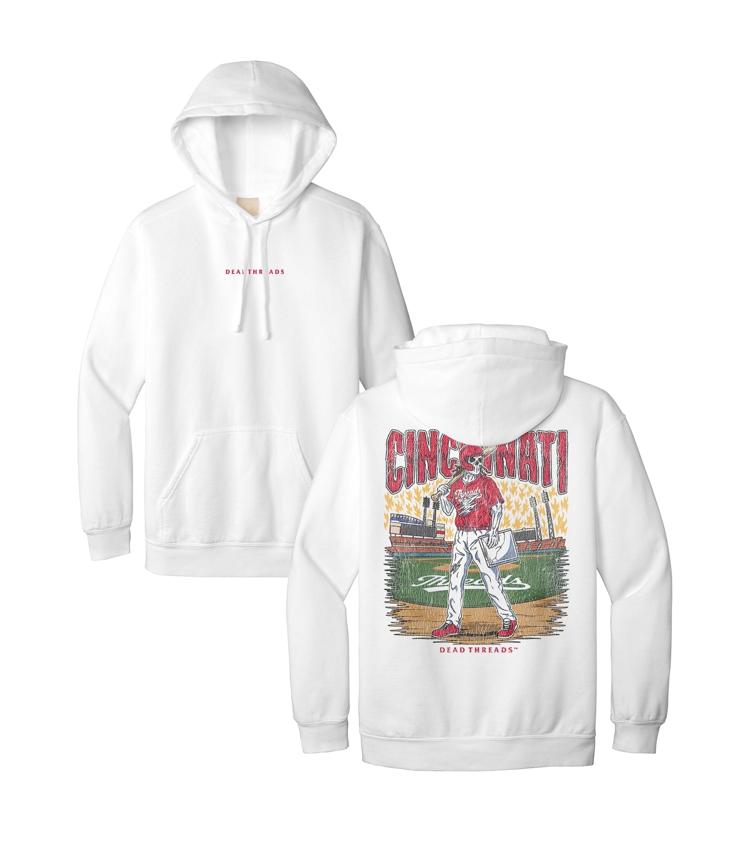 CINCINNATI BASEBALL - “DT ESSENTIAL" HOODIE – Hoodie – Dead Threads Apparel