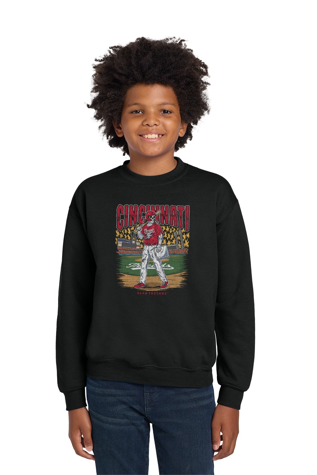 CINCINNATI BASEBALL KIDS CREWNECK SWEATSHIRT – Kids clothes – Dead Threads Apparel
