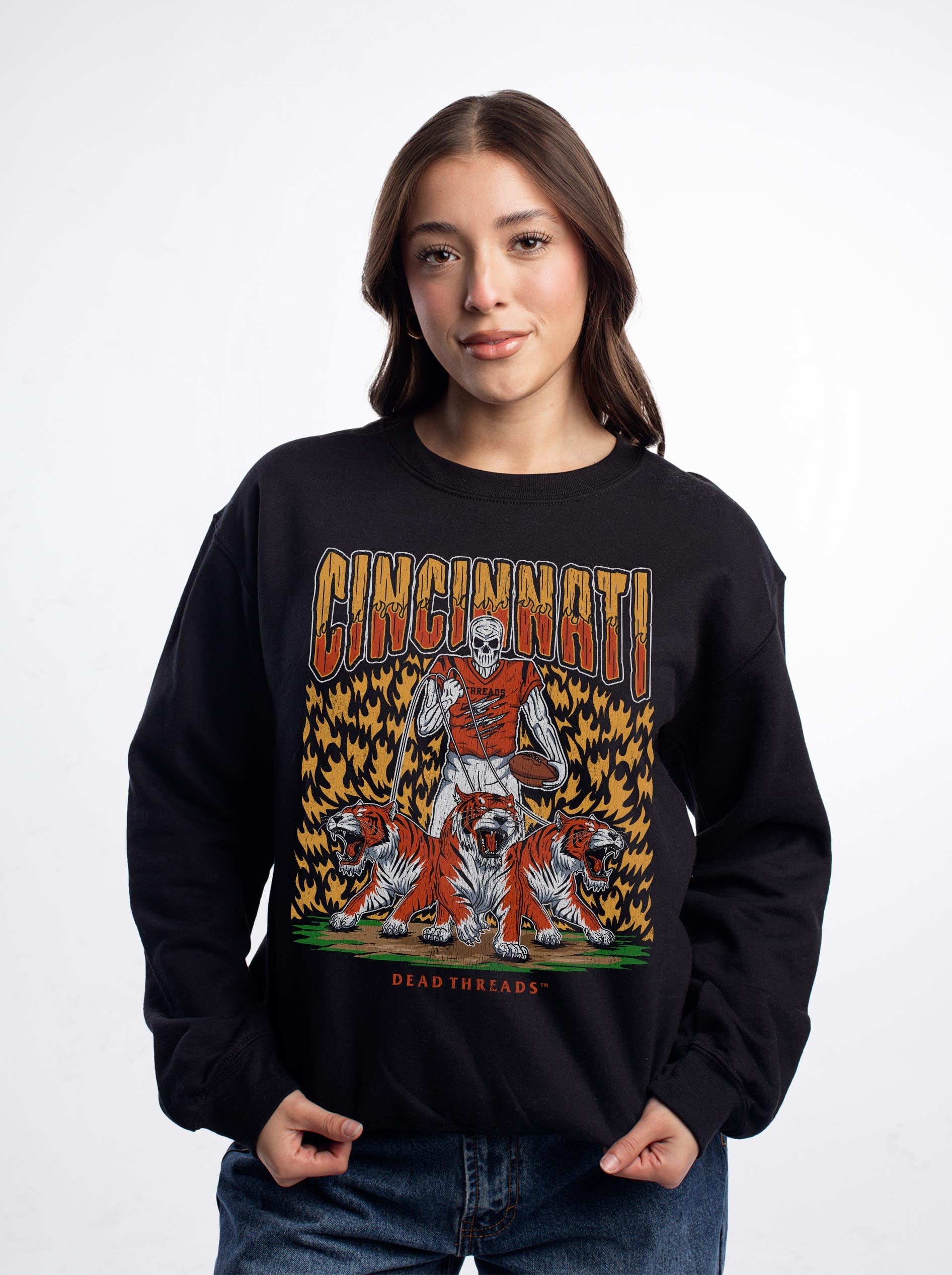 CINCINNATI FOOTBALL v1 CREWNECK SWEATSHIRT – Sweatshirt – Dead Threads Apparel