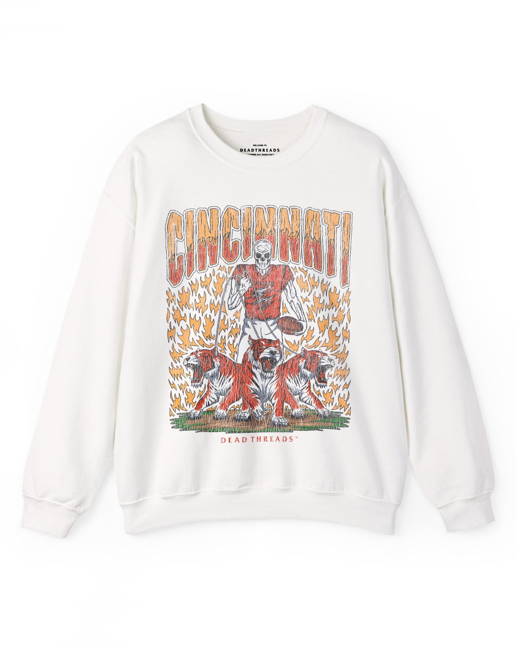 CINCINNATI FOOTBALL CREWNECK SWEATSHIRT - DEAD THREADS – Dead