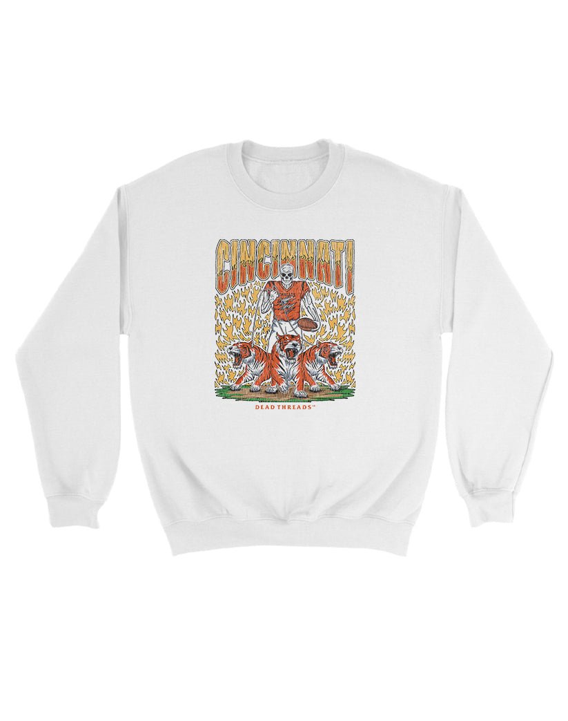 CINCINNATI FOOTBALL v1 KIDS CREWNECK SWEATSHIRT – Kids clothes – Dead Threads Apparel