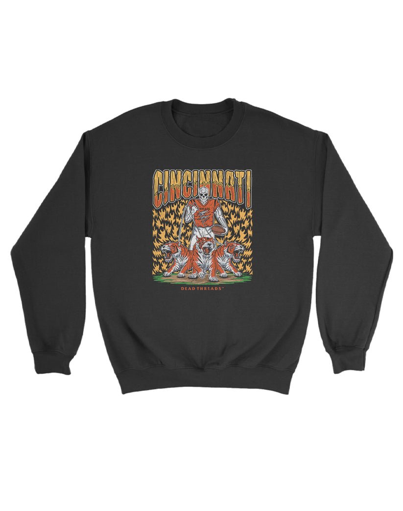 CINCINNATI FOOTBALL v1 KIDS CREWNECK SWEATSHIRT – Kids clothes – Dead Threads Apparel