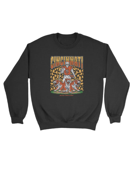 CINCINNATI FOOTBALL v1 KIDS CREWNECK SWEATSHIRT – Kids clothes – Dead Threads Apparel