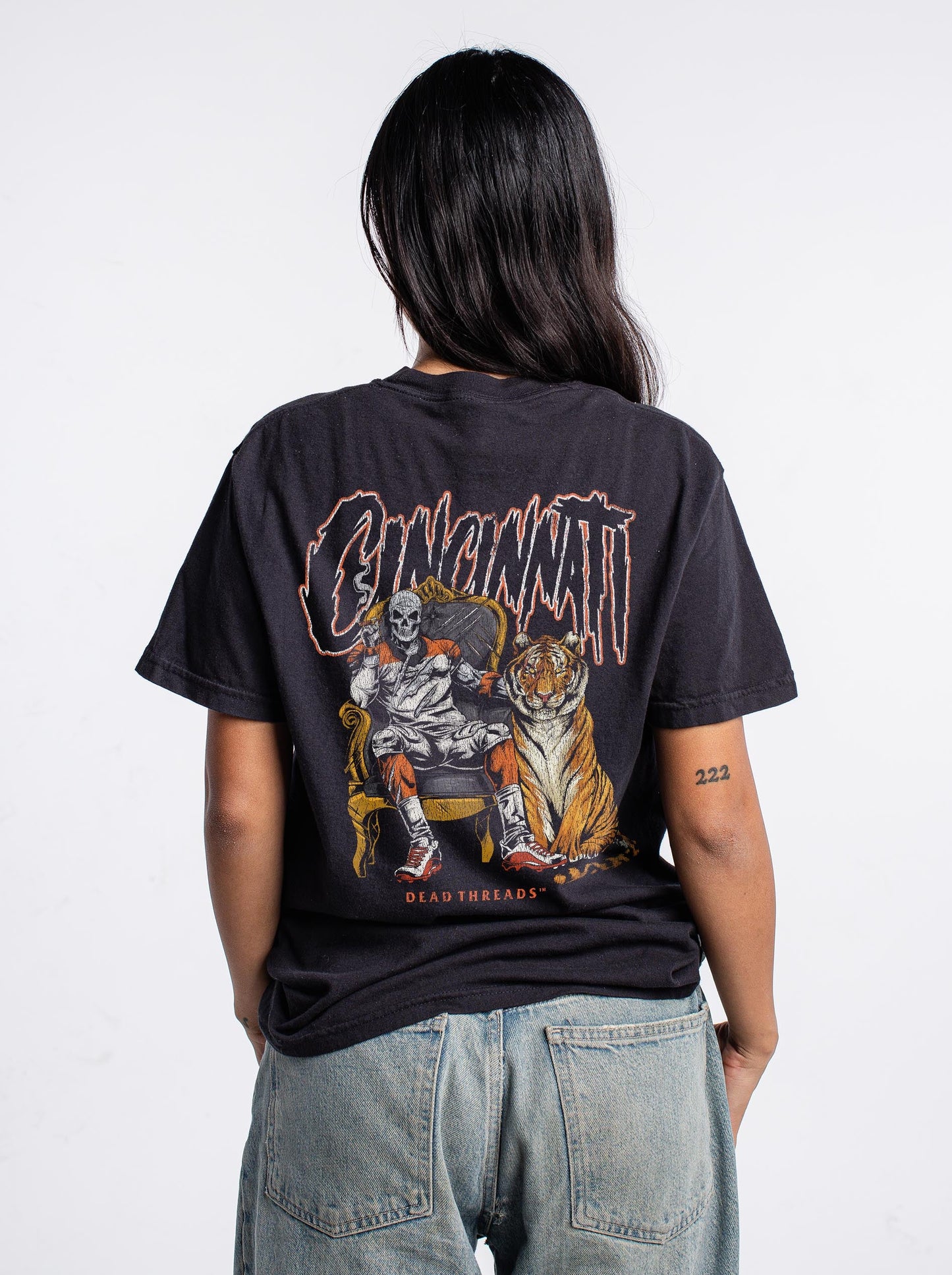 CINCINNATI FOOTBALL v2 - “3 SKULL” PREMIUM T - SHIRT – T-Shirt – Dead Threads Apparel