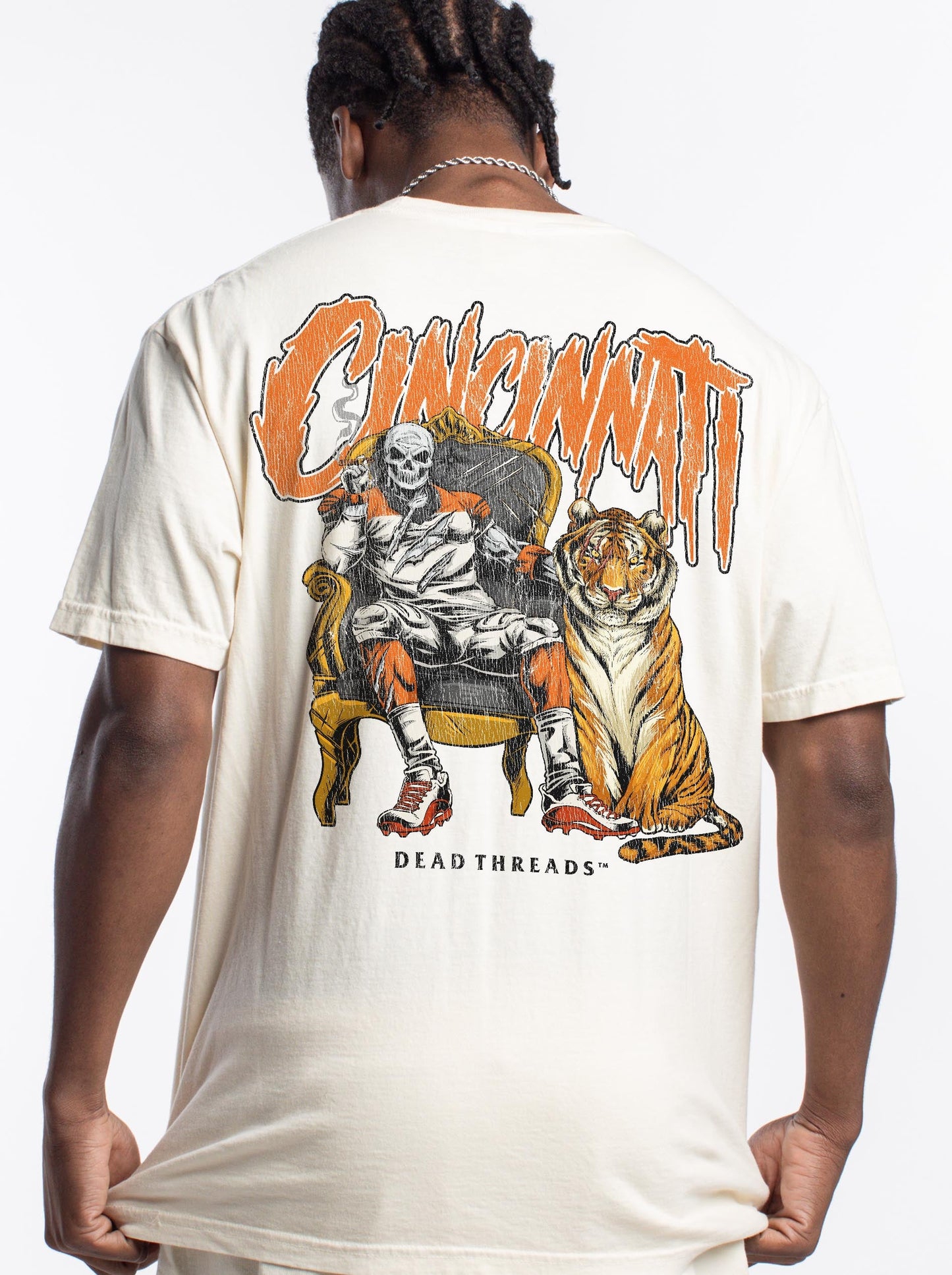 CINCINNATI FOOTBALL v2 - “3 SKULL” PREMIUM T - SHIRT – T-Shirt – Dead Threads Apparel