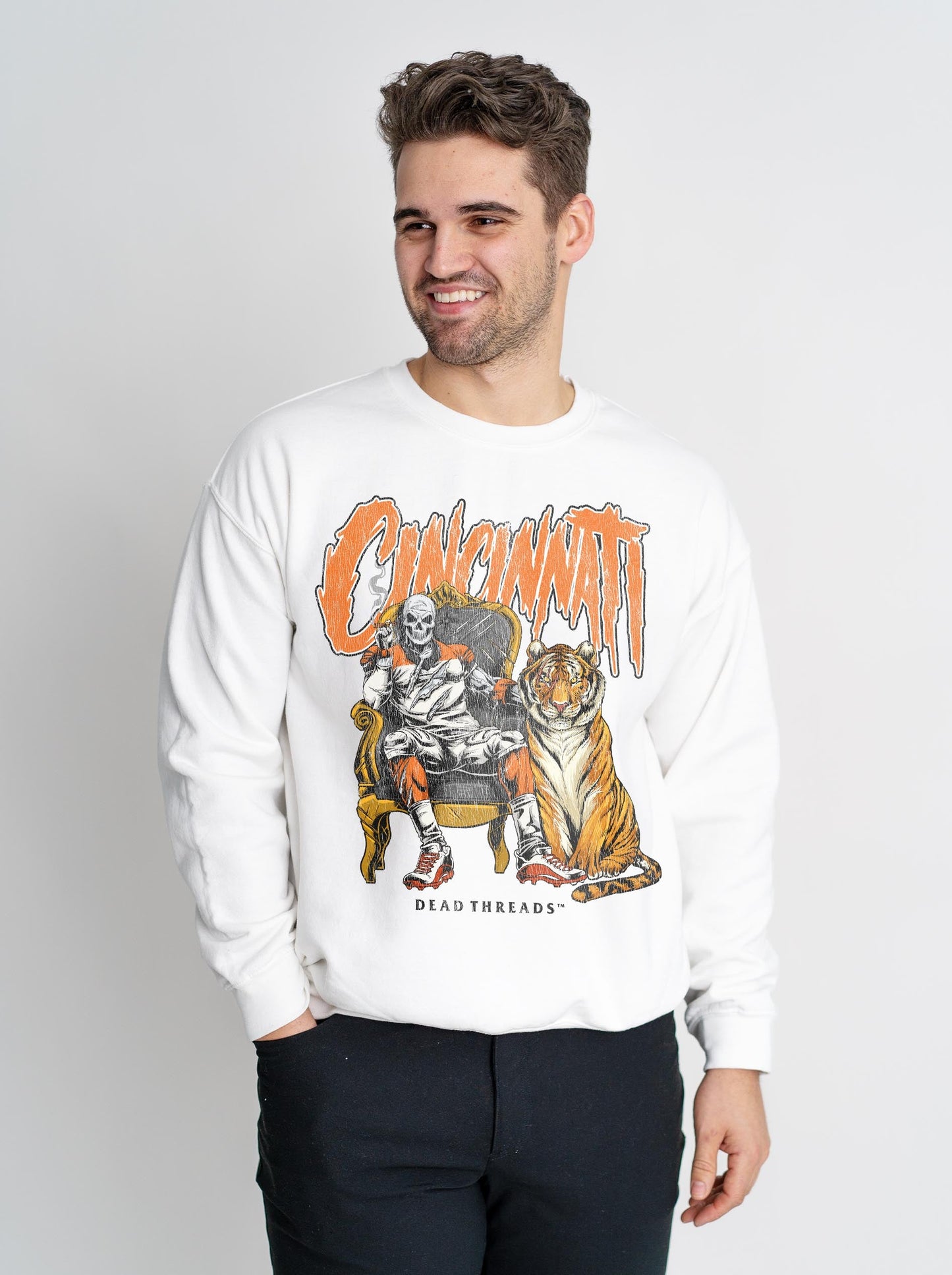 CINCINNATI FOOTBALL v2 CREWNECK SWEATSHIRT – Sweatshirt – Dead Threads Apparel