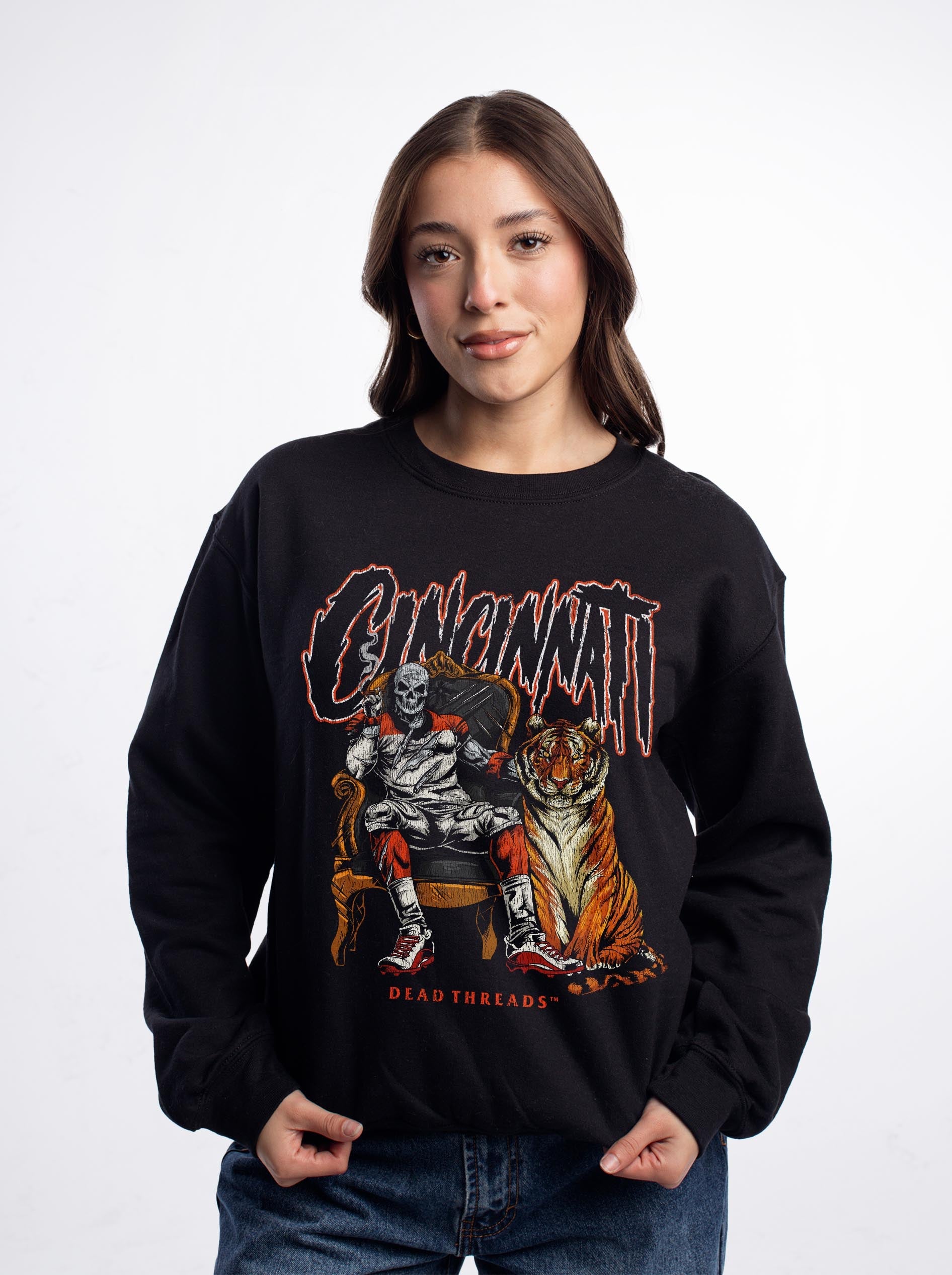 CINCINNATI FOOTBALL v2 CREWNECK SWEATSHIRT – Sweatshirt – Dead Threads Apparel