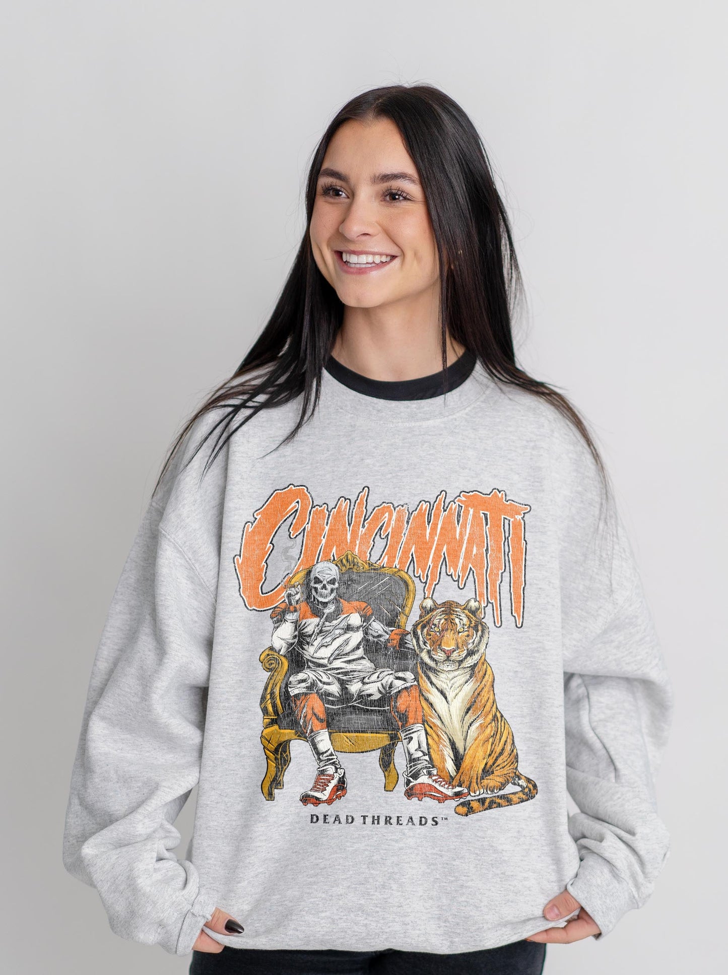 CINCINNATI FOOTBALL v2 CREWNECK SWEATSHIRT – Sweatshirt – Dead Threads Apparel