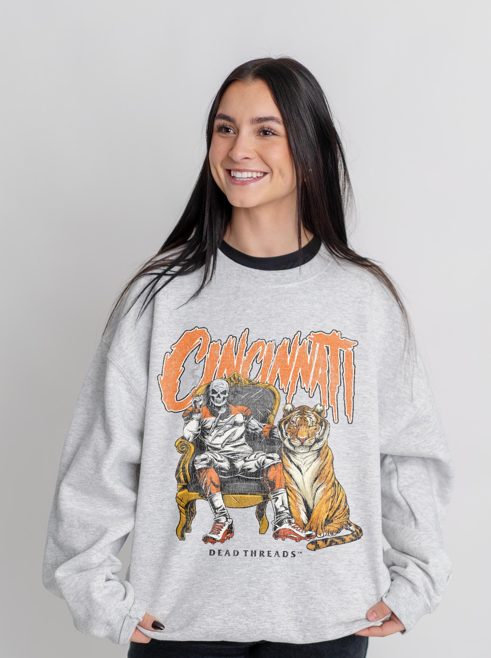 CINCINNATI FOOTBALL v2 CREWNECK SWEATSHIRT – Sweatshirt – Dead Threads Apparel