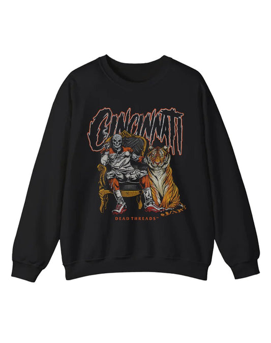 CINCINNATI FOOTBALL v2 CREWNECK SWEATSHIRT – Sweatshirt – Dead Threads Apparel
