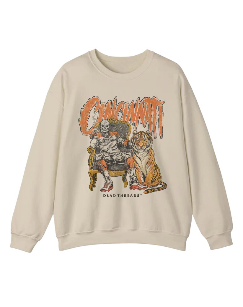 CINCINNATI FOOTBALL v2 CREWNECK SWEATSHIRT – Sweatshirt – Dead Threads Apparel