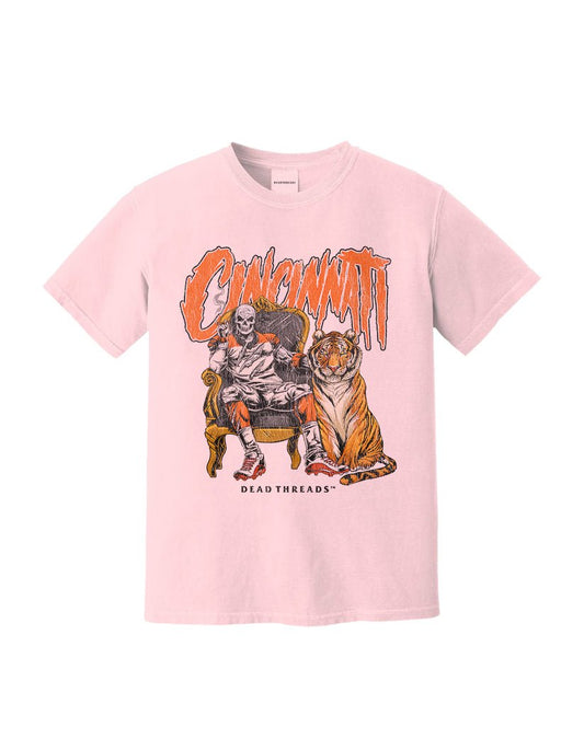CINCINNATI FOOTBALL v2 - PINK – T-Shirt – Dead Threads Apparel