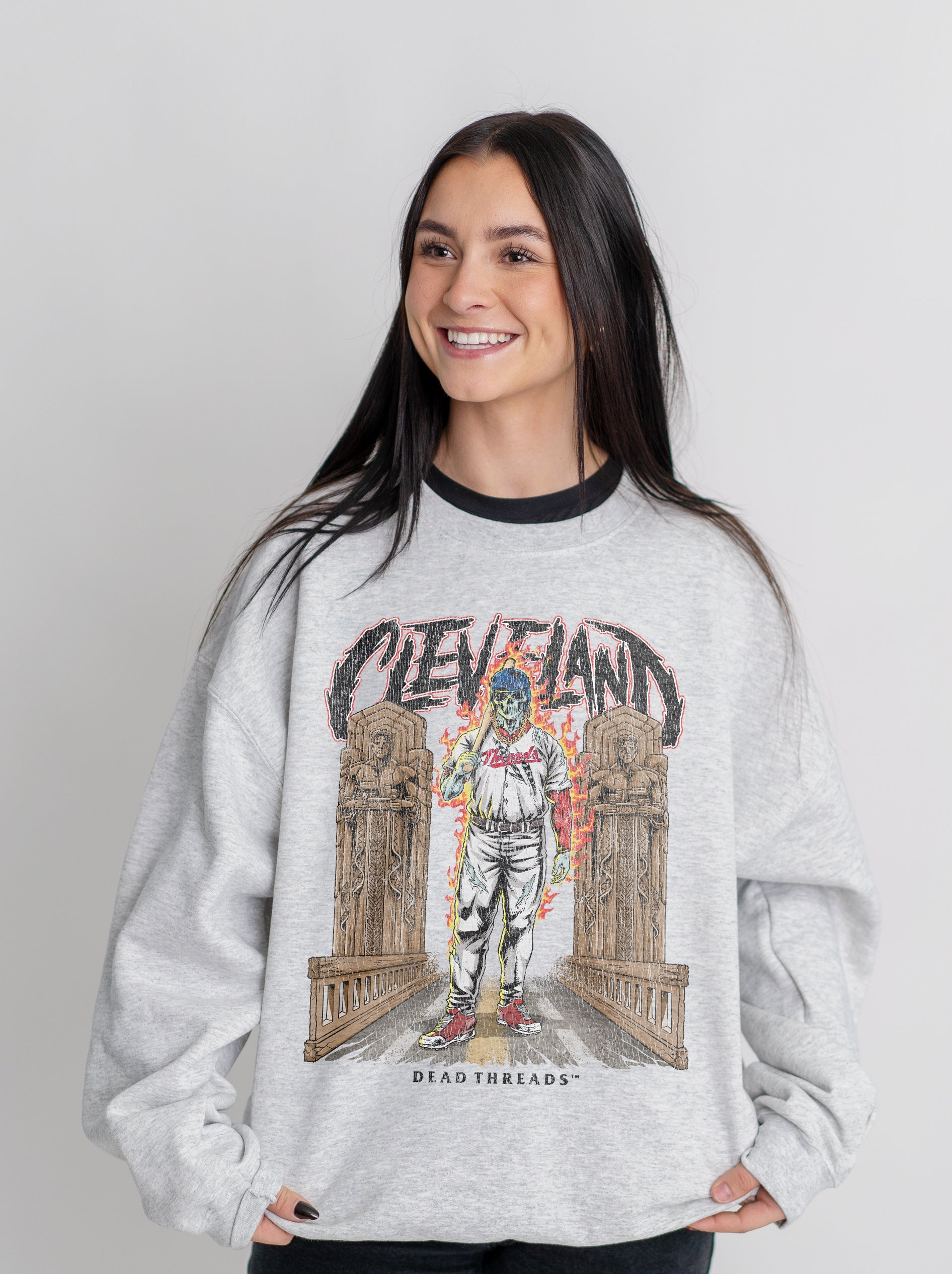 CLEVELAND BASEBALL CREWNECK SWEATSHIRT – Sweatshirt – Dead Threads Apparel