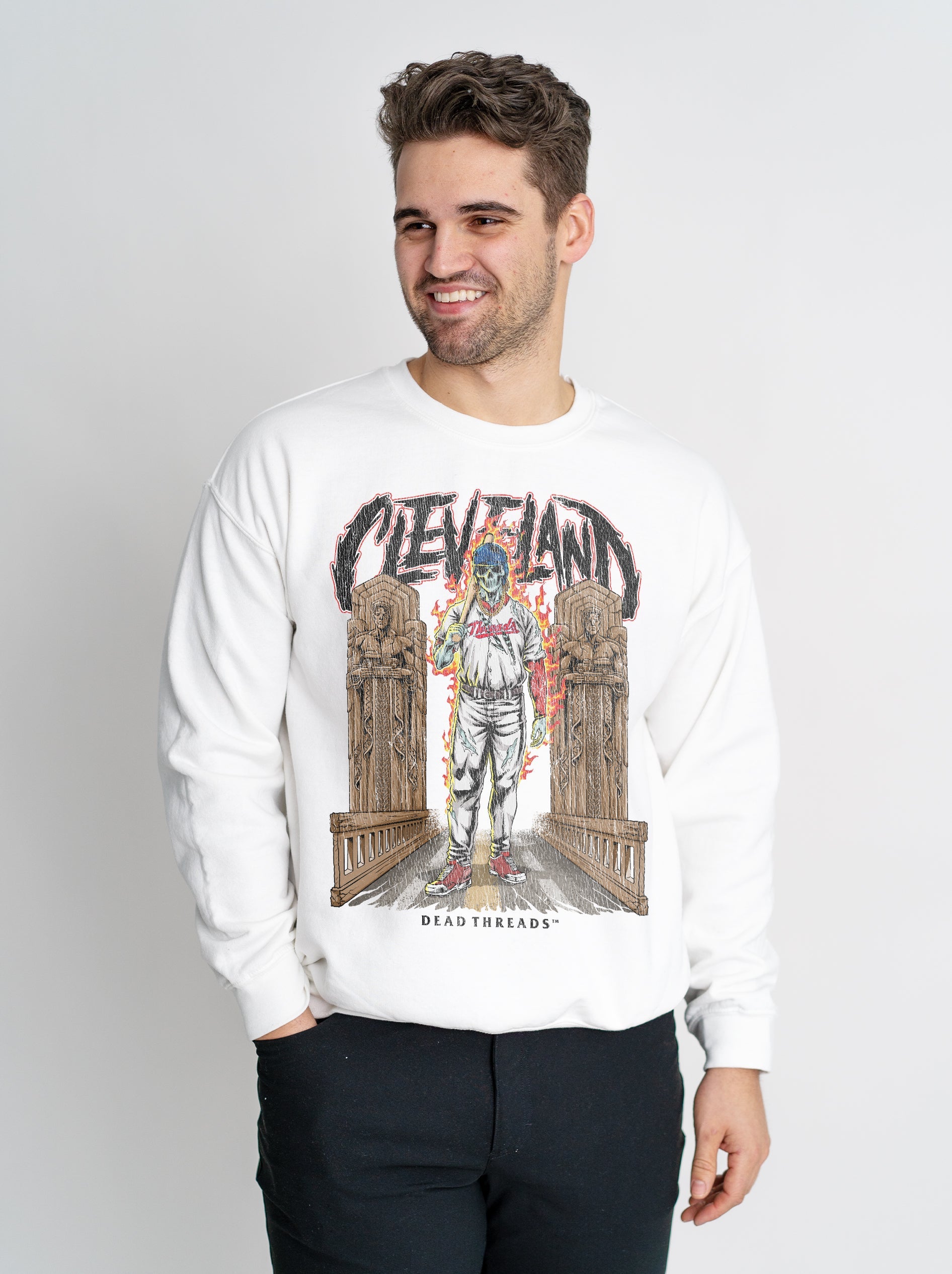 CLEVELAND BASEBALL CREWNECK SWEATSHIRT – Sweatshirt – Dead Threads Apparel