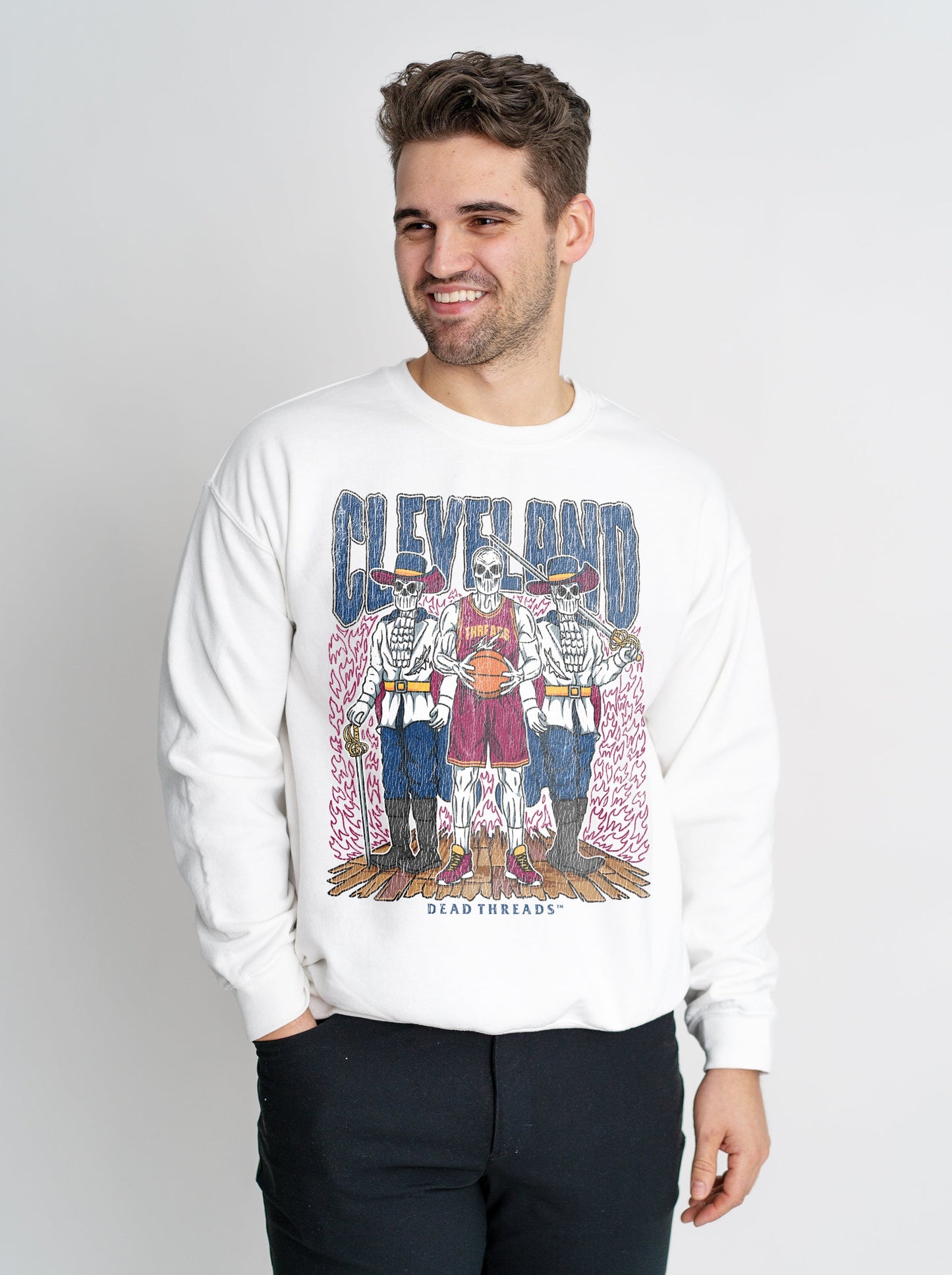 CLEVELAND BASKETBALL CREWNECK SWEATSHIRT – Sweatshirt – Dead Threads Apparel