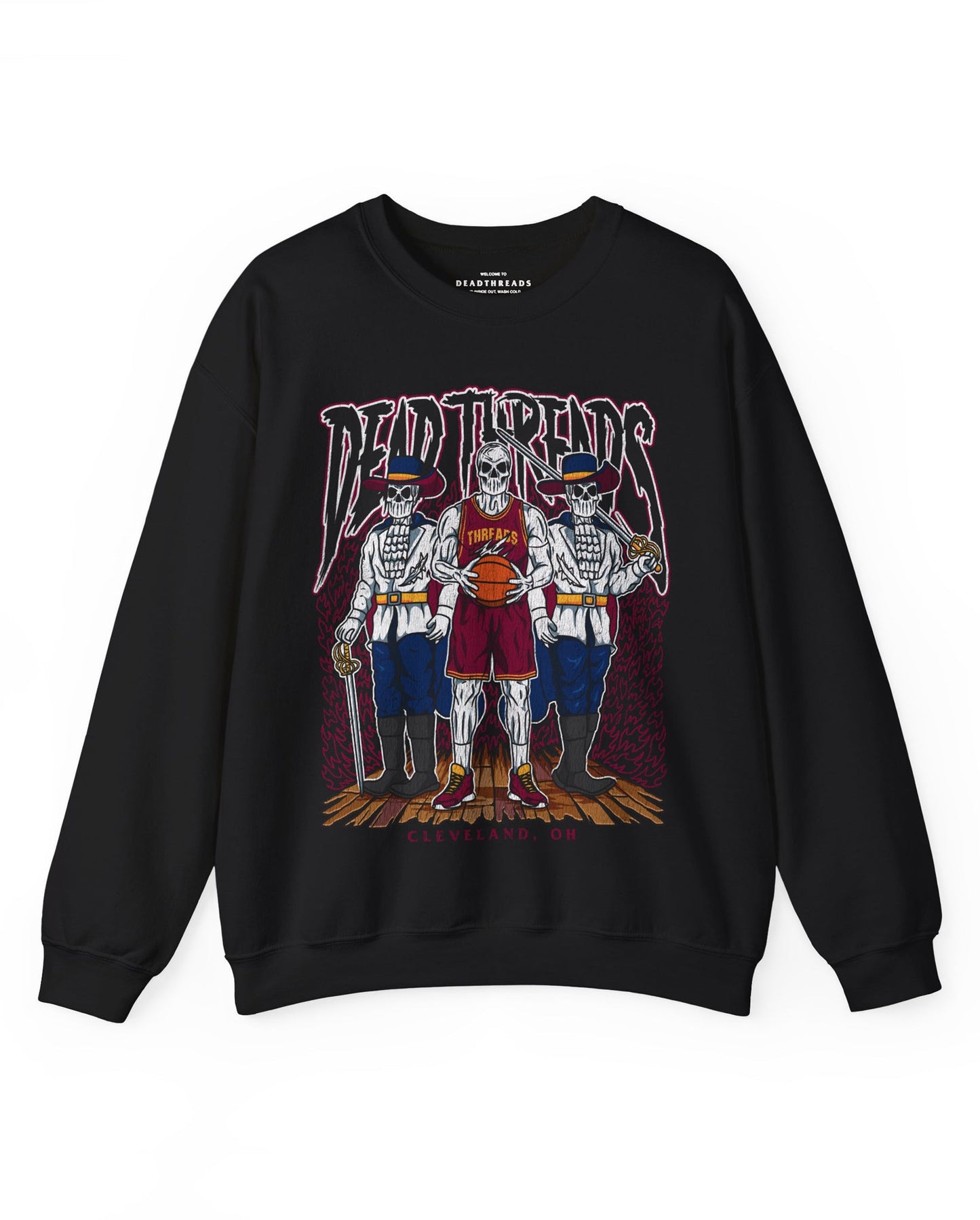 CLEVELAND BASKETBALL - CREWNECK SWEATSHIRT – Sweatshirt – Dead Threads Apparel