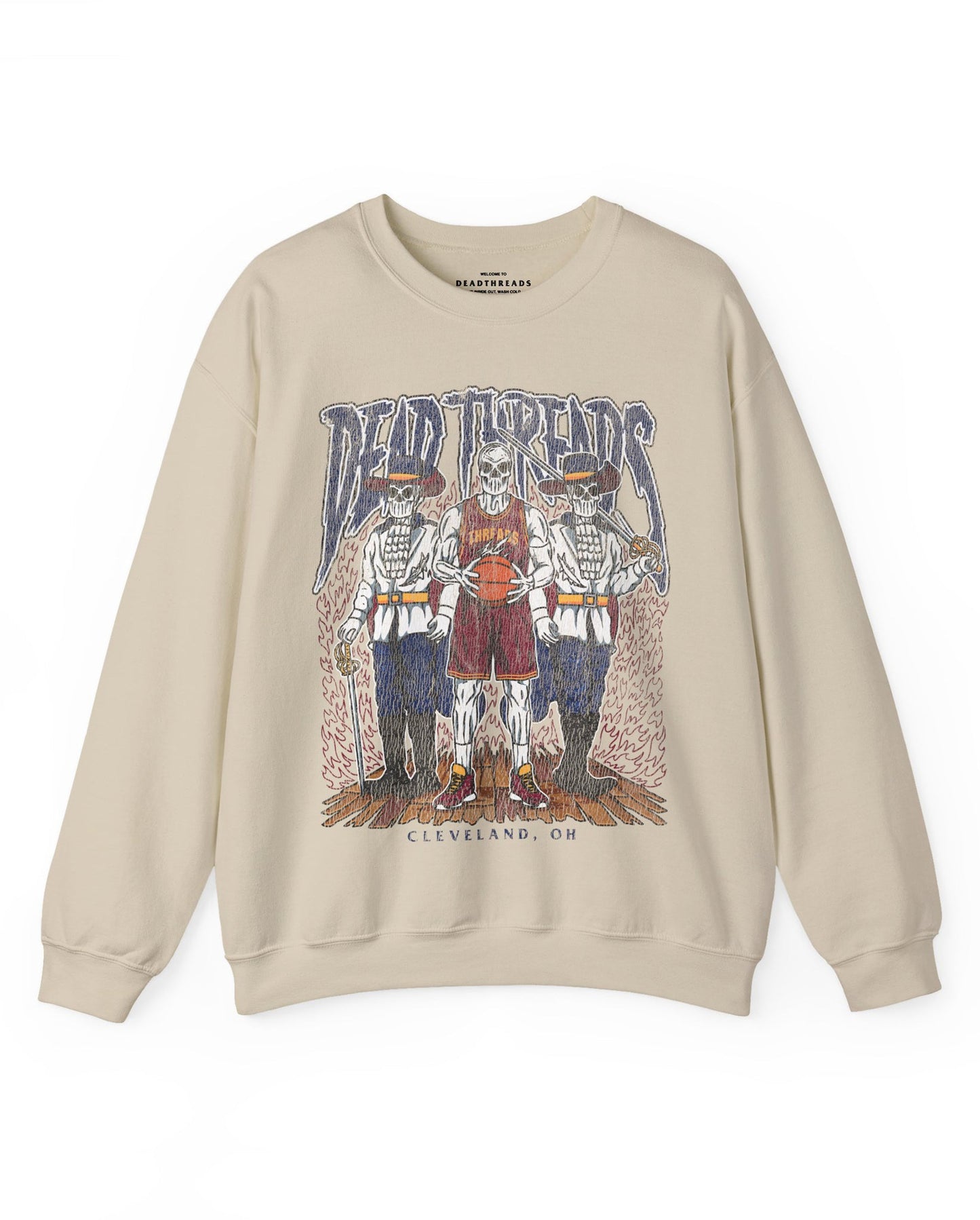 CLEVELAND BASKETBALL - CREWNECK SWEATSHIRT – Sweatshirt – Dead Threads Apparel