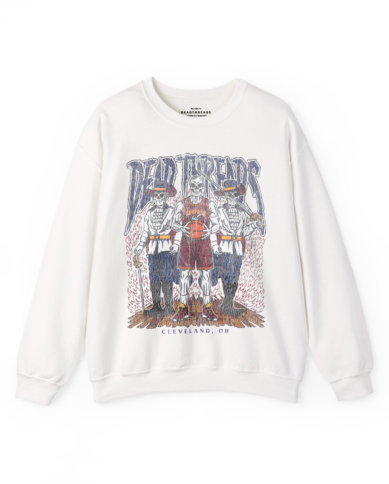 CLEVELAND BASKETBALL - CREWNECK SWEATSHIRT – Sweatshirt – Dead Threads Apparel