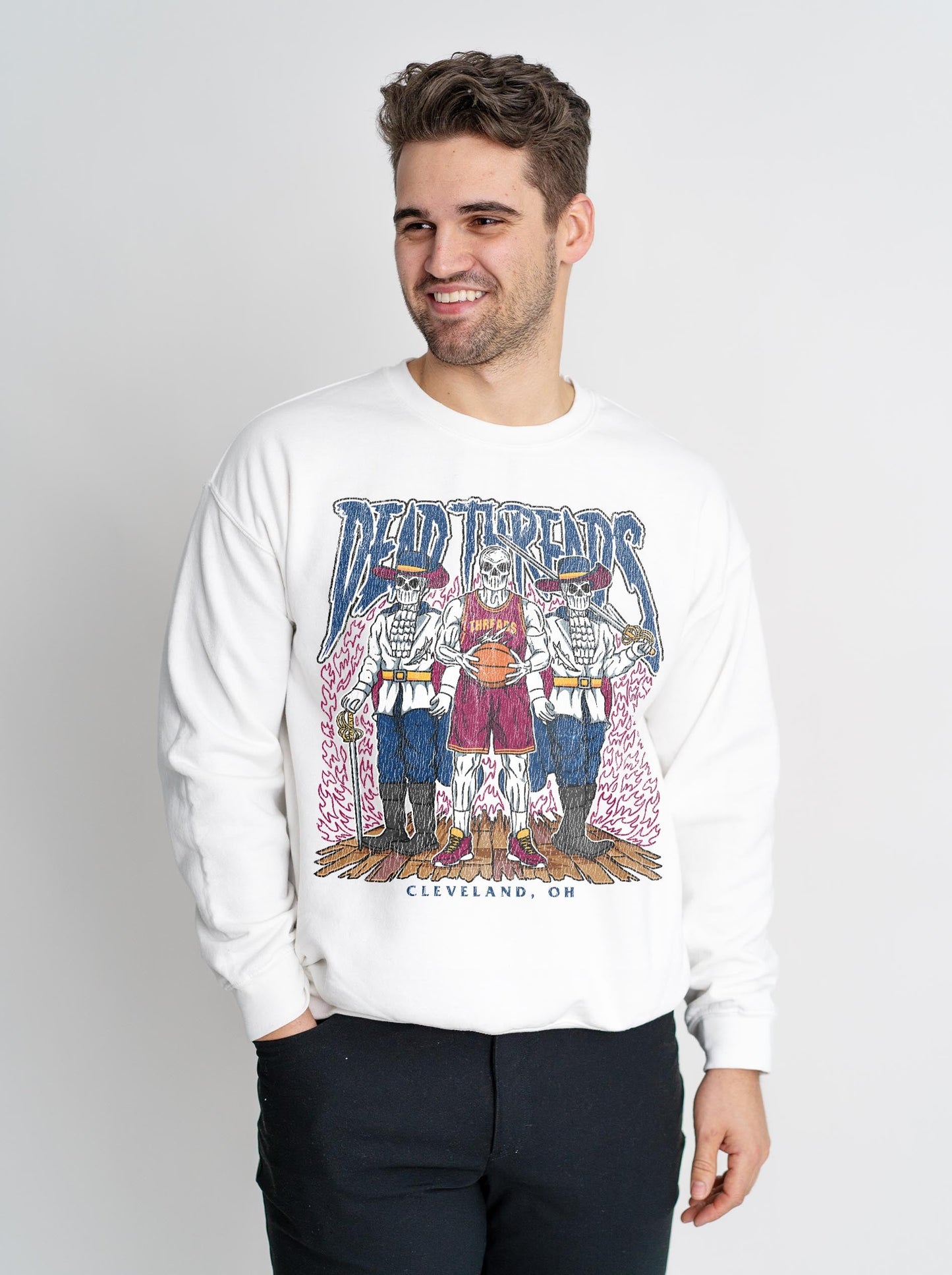 CLEVELAND BASKETBALL - CREWNECK SWEATSHIRT – Sweatshirt – Dead Threads Apparel