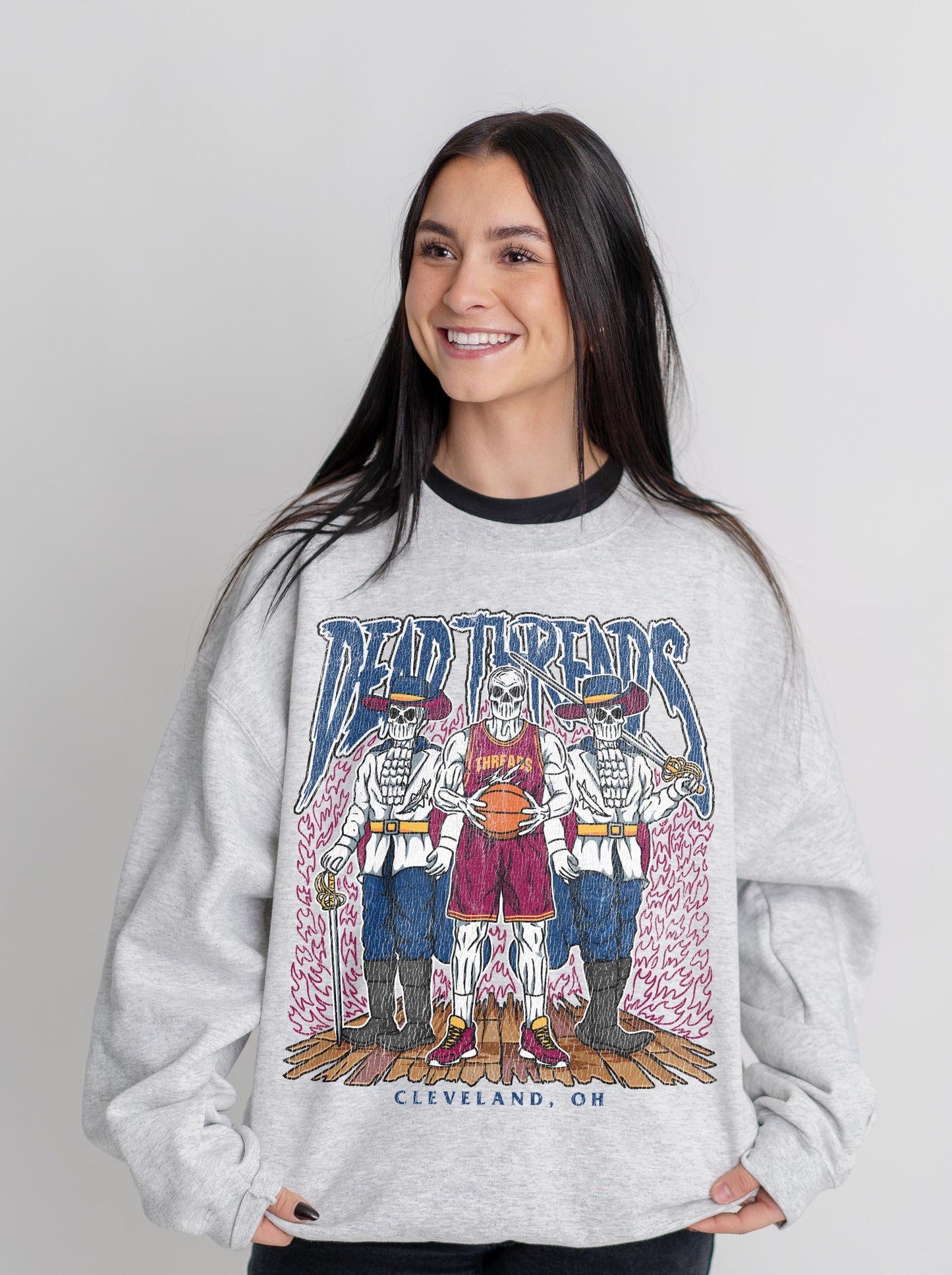 CLEVELAND BASKETBALL - CREWNECK SWEATSHIRT – Sweatshirt – Dead Threads Apparel