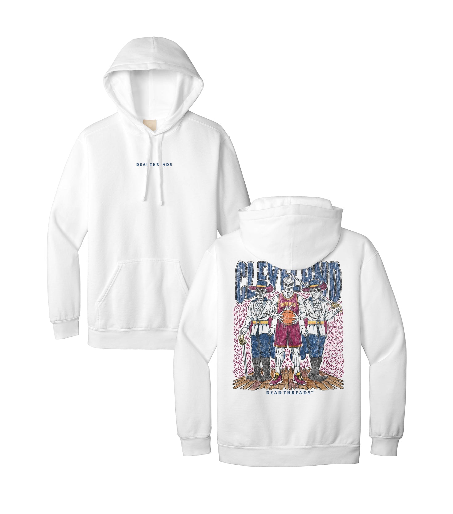 CLEVELAND BASKETBALL - “DT ESSENTIAL" HOODIE – Hoodie – Dead Threads Apparel