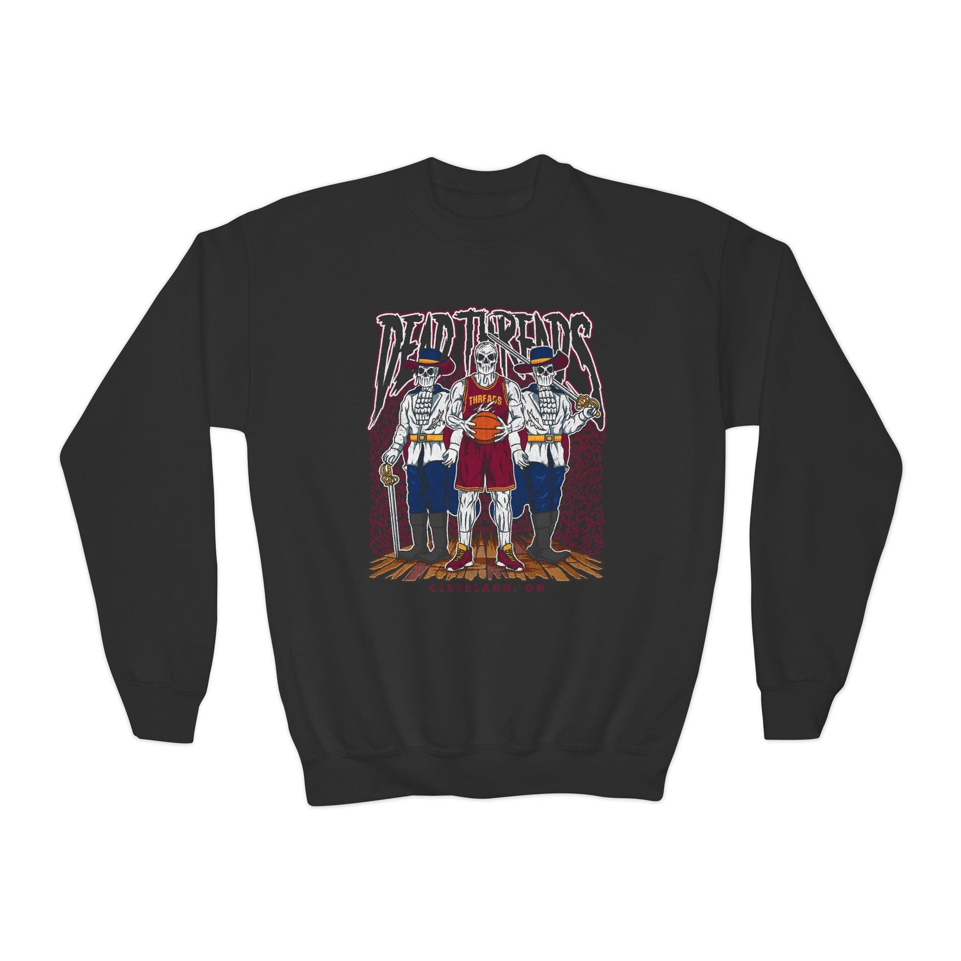 CLEVELAND BASKETBALL - KIDS CREWNECK SWEATSHIRT – Kids clothes – Dead Threads Apparel