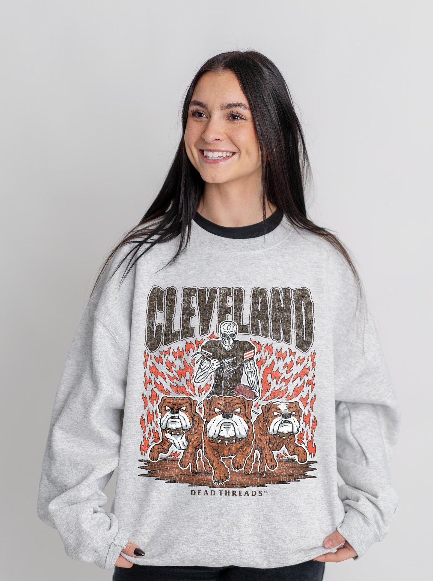 CLEVELAND FOOTBALL v1 CREWNECK SWEATSHIRT – Sweatshirt – Dead Threads Apparel