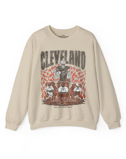 CLEVELAND FOOTBALL v1 CREWNECK SWEATSHIRT – Sweatshirt – Dead Threads Apparel