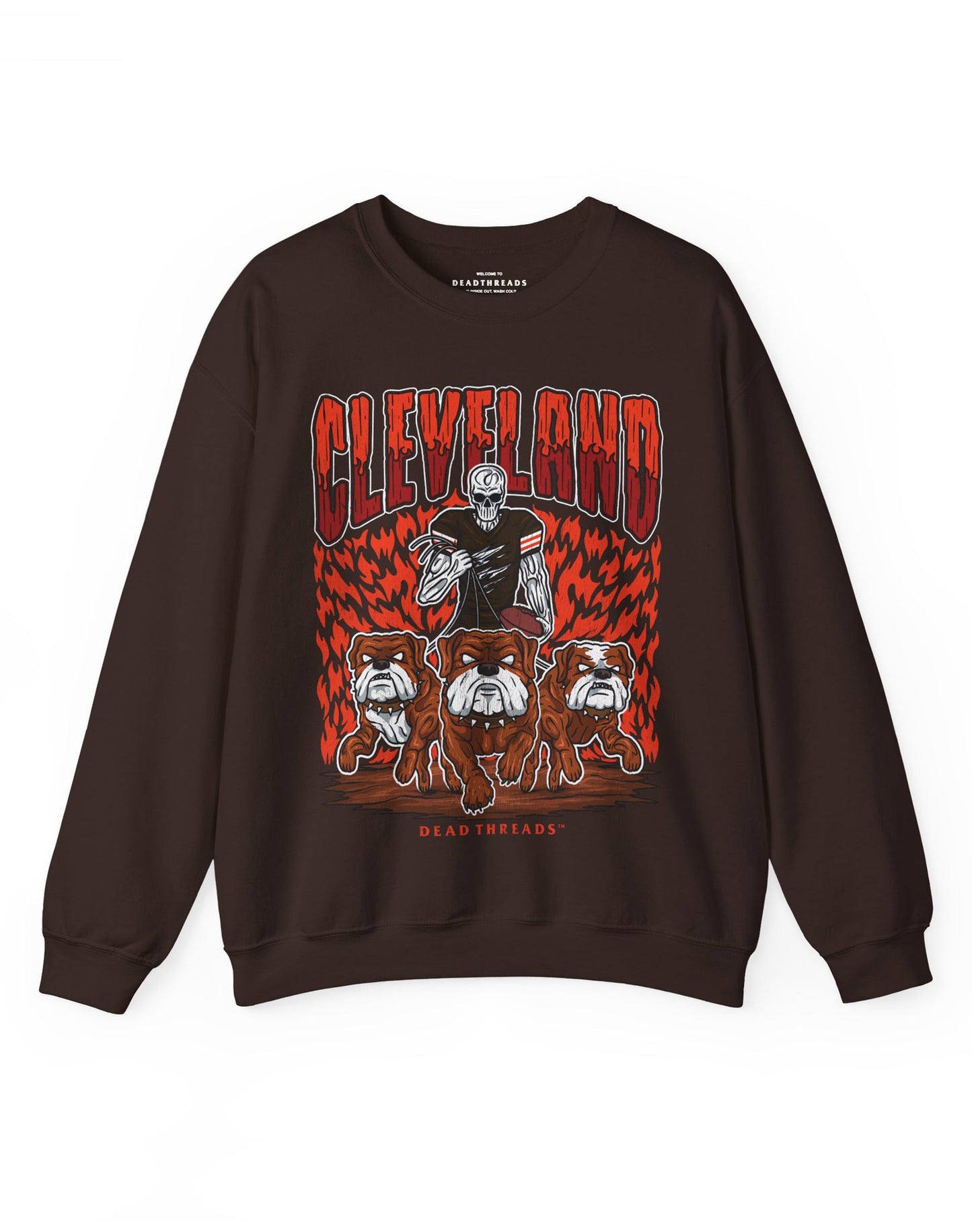CLEVELAND FOOTBALL v1 CREWNECK SWEATSHIRT – Sweatshirt – Dead Threads Apparel
