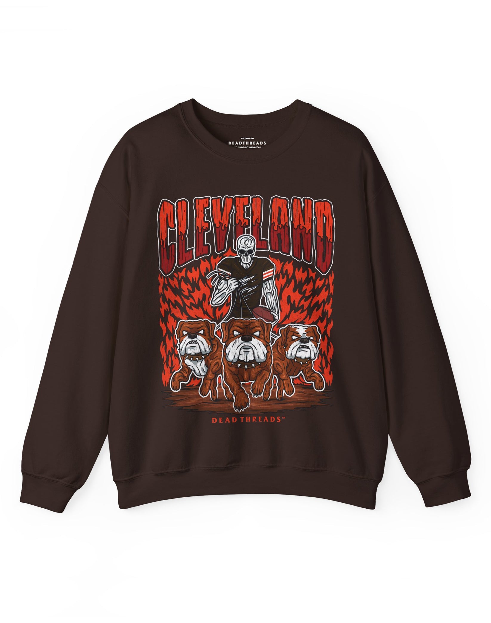 CLEVELAND FOOTBALL v1 CREWNECK SWEATSHIRT – Sweatshirt – Dead Threads Apparel