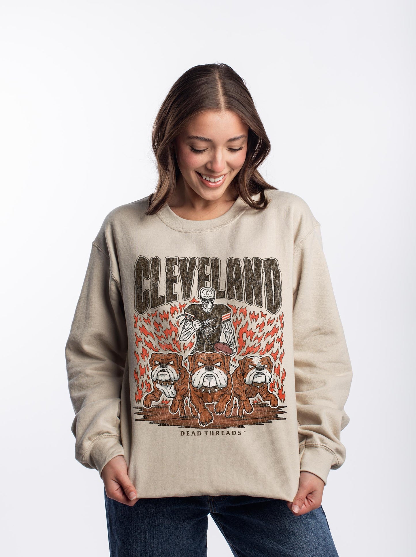 CLEVELAND FOOTBALL v1 CREWNECK SWEATSHIRT – Sweatshirt – Dead Threads Apparel