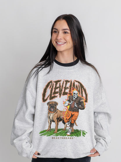 CLEVELAND FOOTBALL v2 CREWNECK SWEATSHIRT – Sweatshirt – Dead Threads Apparel