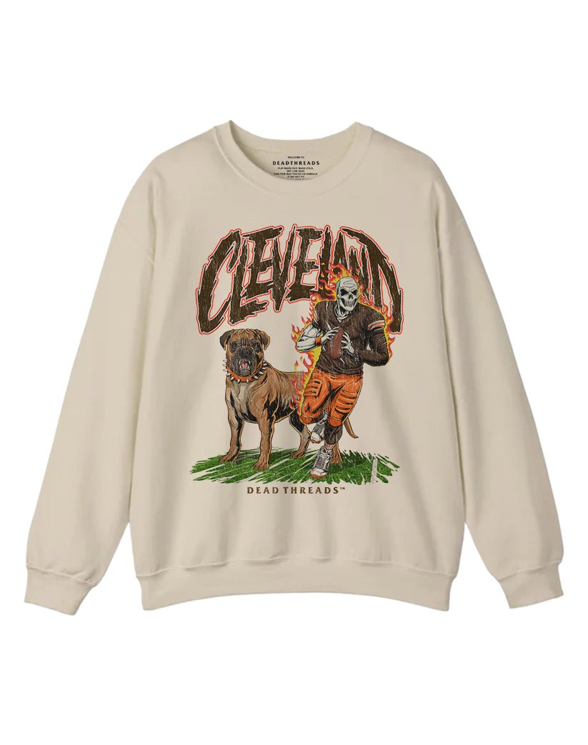 CLEVELAND FOOTBALL v2 CREWNECK SWEATSHIRT – Sweatshirt – Dead Threads Apparel