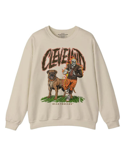 CLEVELAND FOOTBALL v2 CREWNECK SWEATSHIRT – Sweatshirt – Dead Threads Apparel
