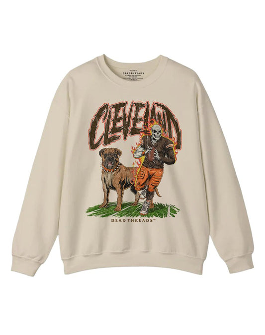 CLEVELAND FOOTBALL v2 CREWNECK SWEATSHIRT – Sweatshirt – Dead Threads Apparel