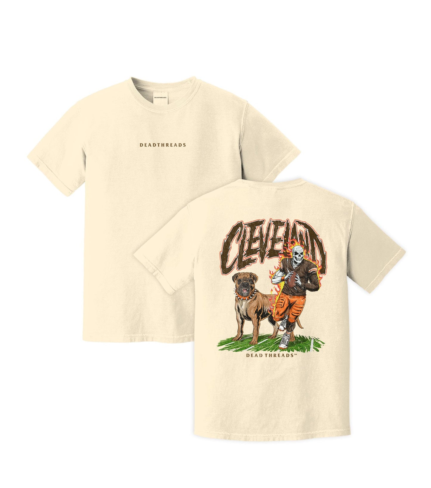 CLEVELAND FOOTBALL v2 - “DT ESSENTIAL" PREMIUM T - SHIRT – T-Shirt – Dead Threads Apparel