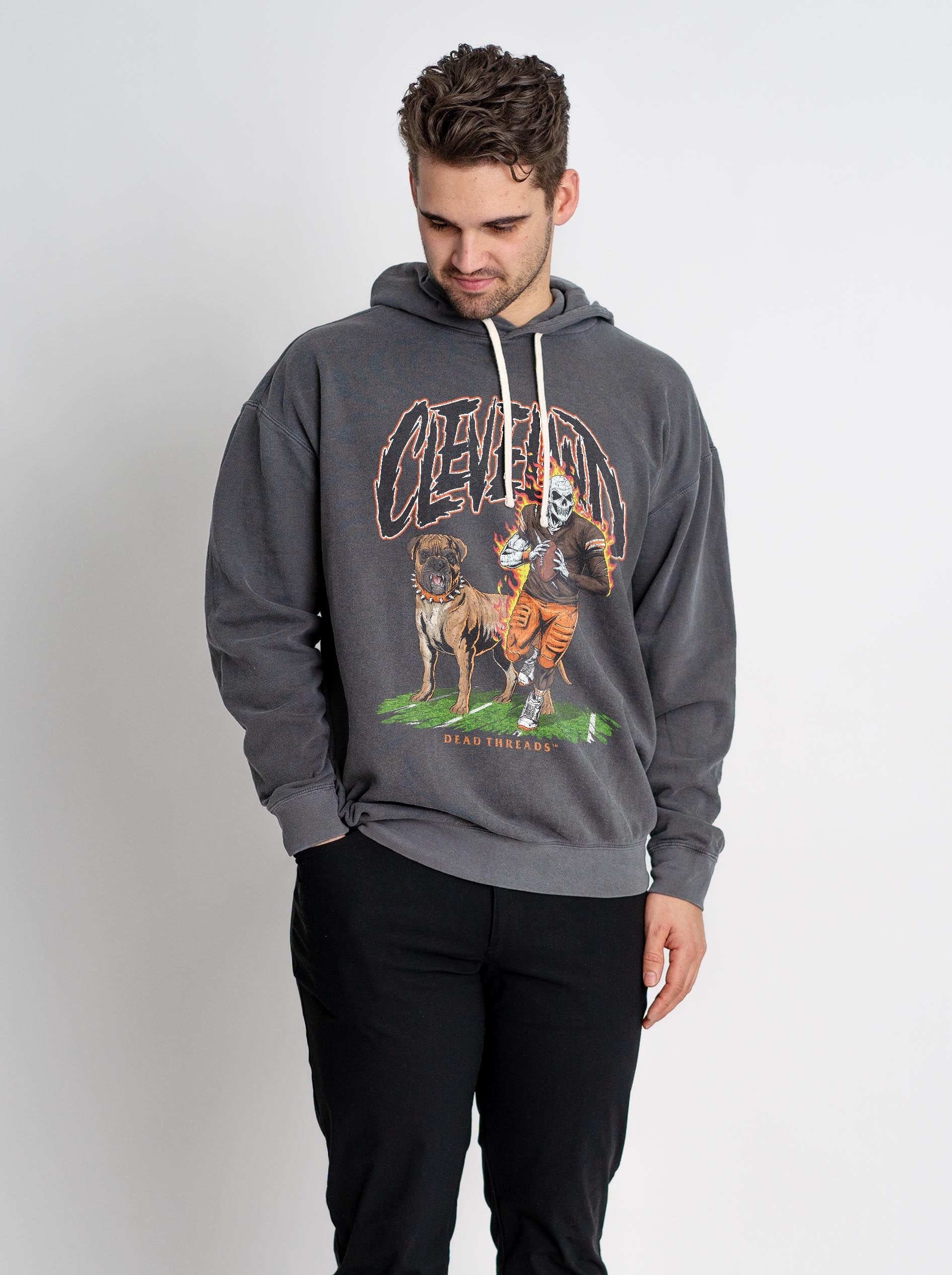 CLEVELAND FOOTBALL v2 - LIGHTWEIGHT HOODIE – Lightweight – Dead Threads Apparel