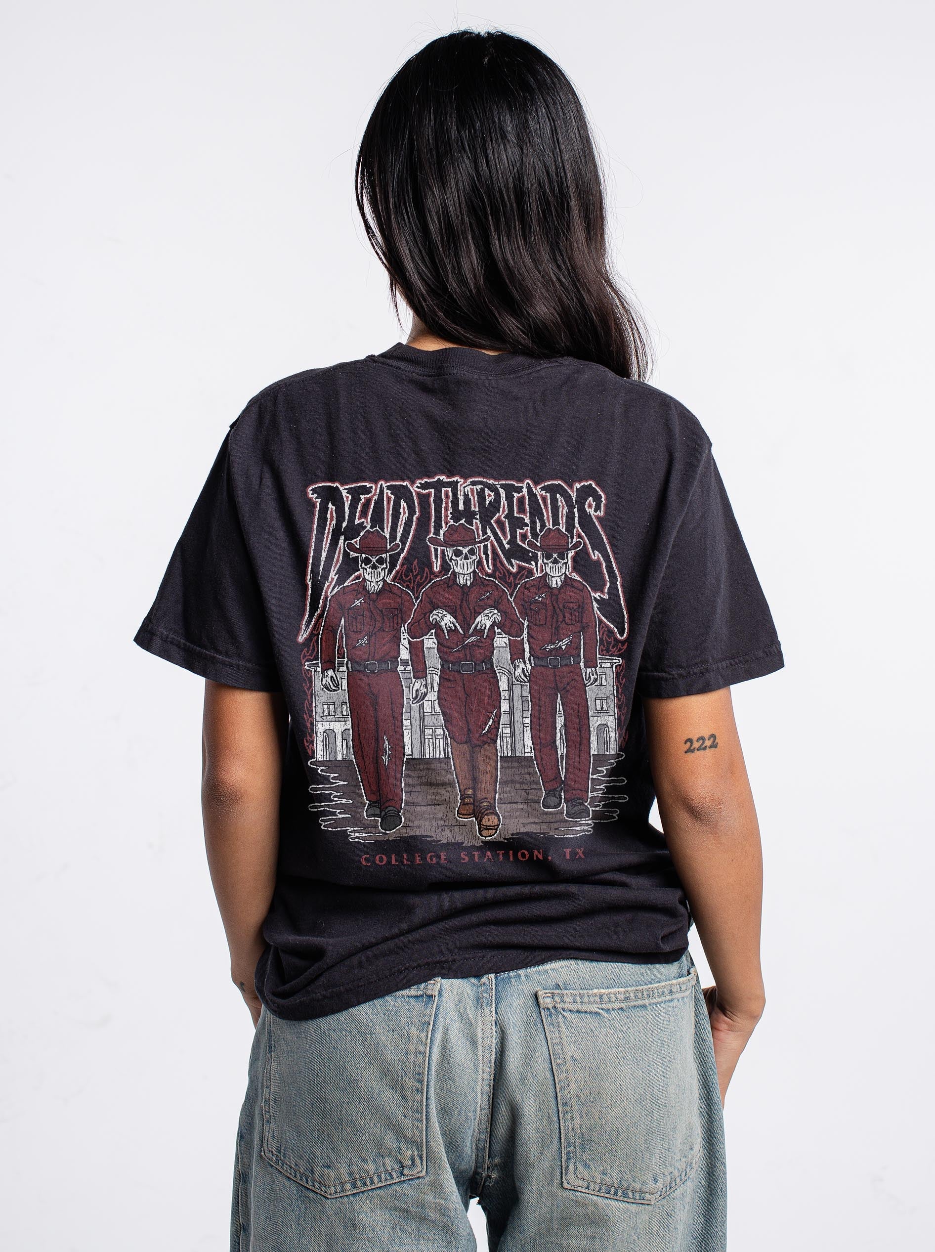 COLLEGE STATION - “3 SKULL” PREMIUM T - SHIRT – T-Shirt – Dead Threads Apparel