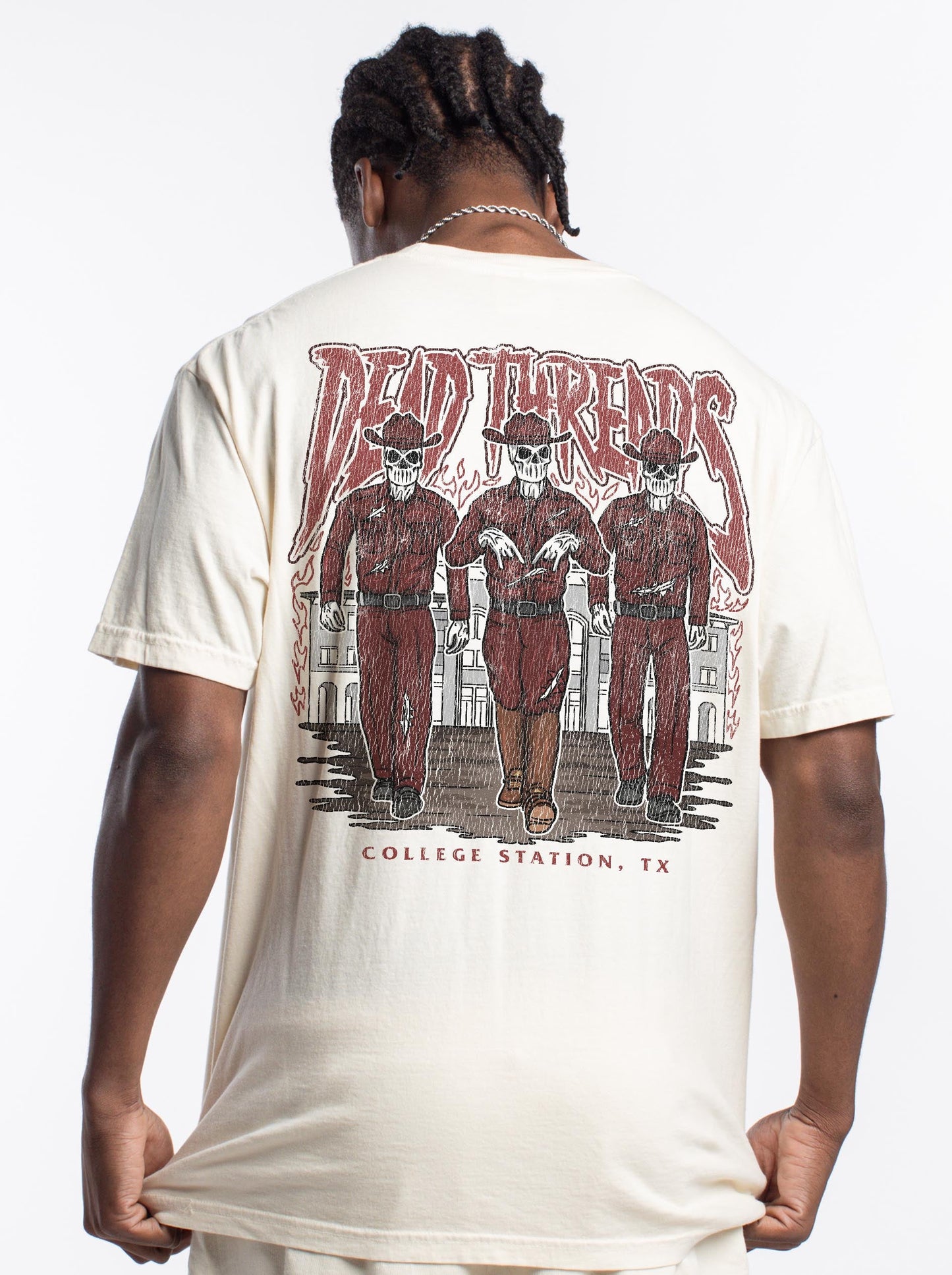 COLLEGE STATION - “3 SKULL” PREMIUM T - SHIRT – T-Shirt – Dead Threads Apparel