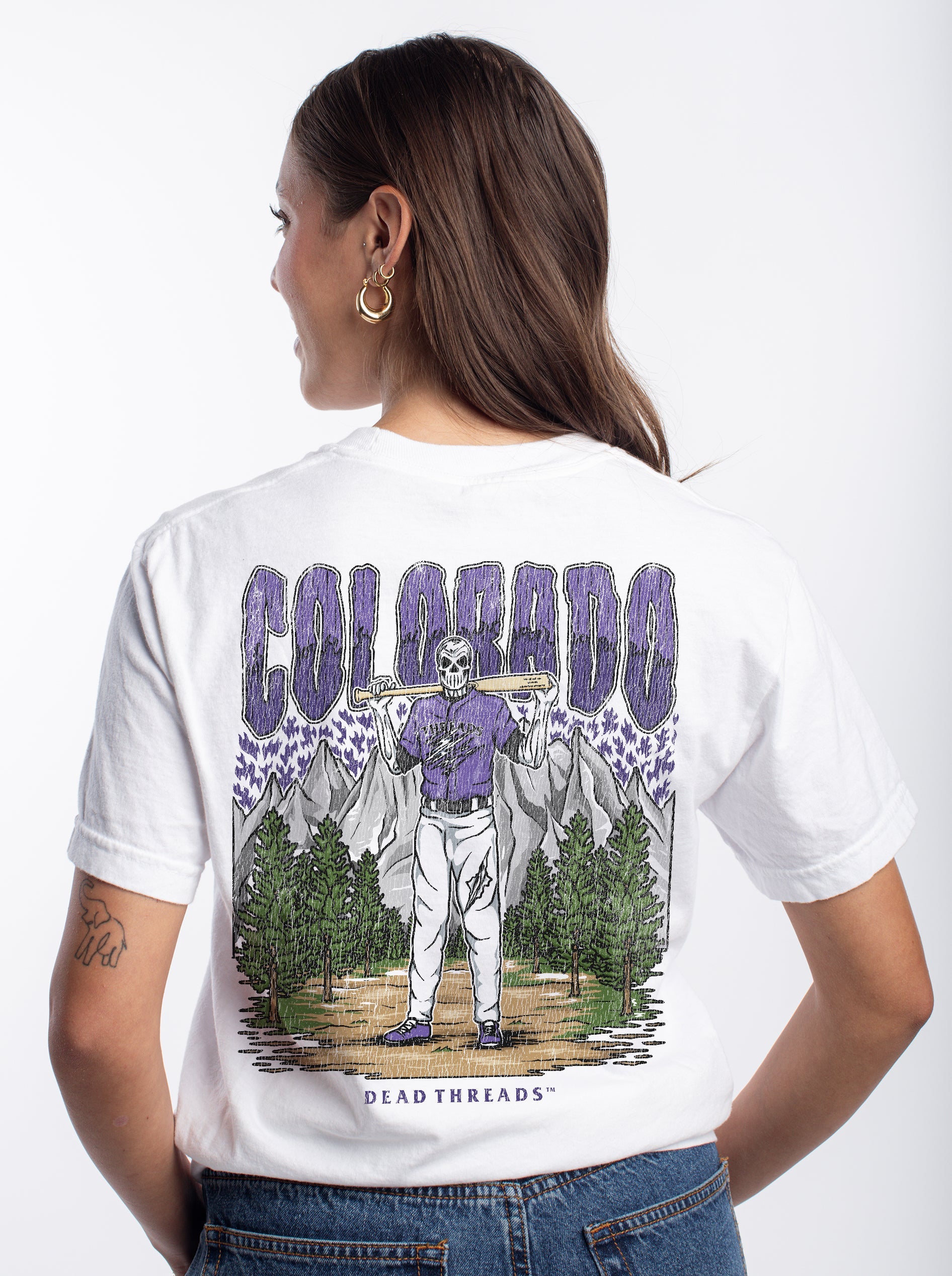 COLORADO BASEBALL - "3 SKULL" PREMIUM SHIRT – T-Shirt – Dead Threads Apparel