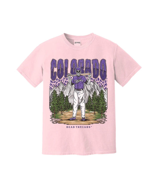 COLORADO BASEBALL - PINK – T-Shirt – Dead Threads Apparel