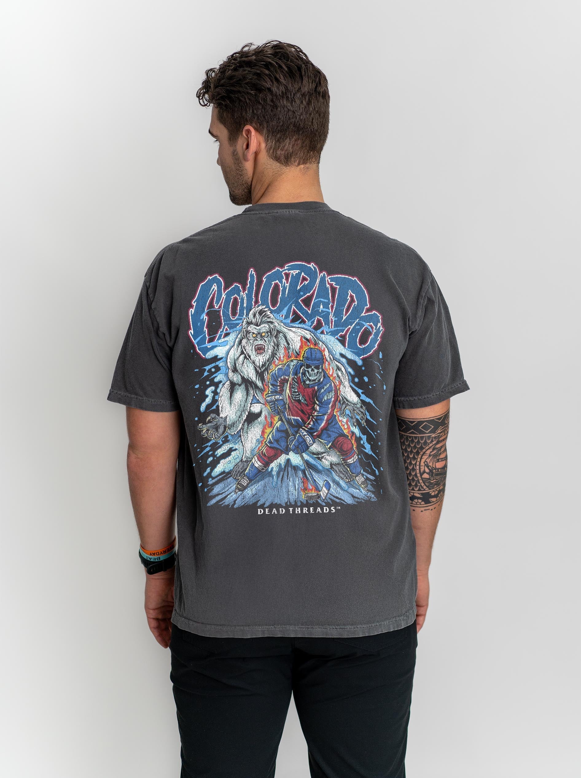 COLORADO HOCKEY - “3 SKULL” PREMIUM T - SHIRT – T-Shirt – Dead Threads Apparel