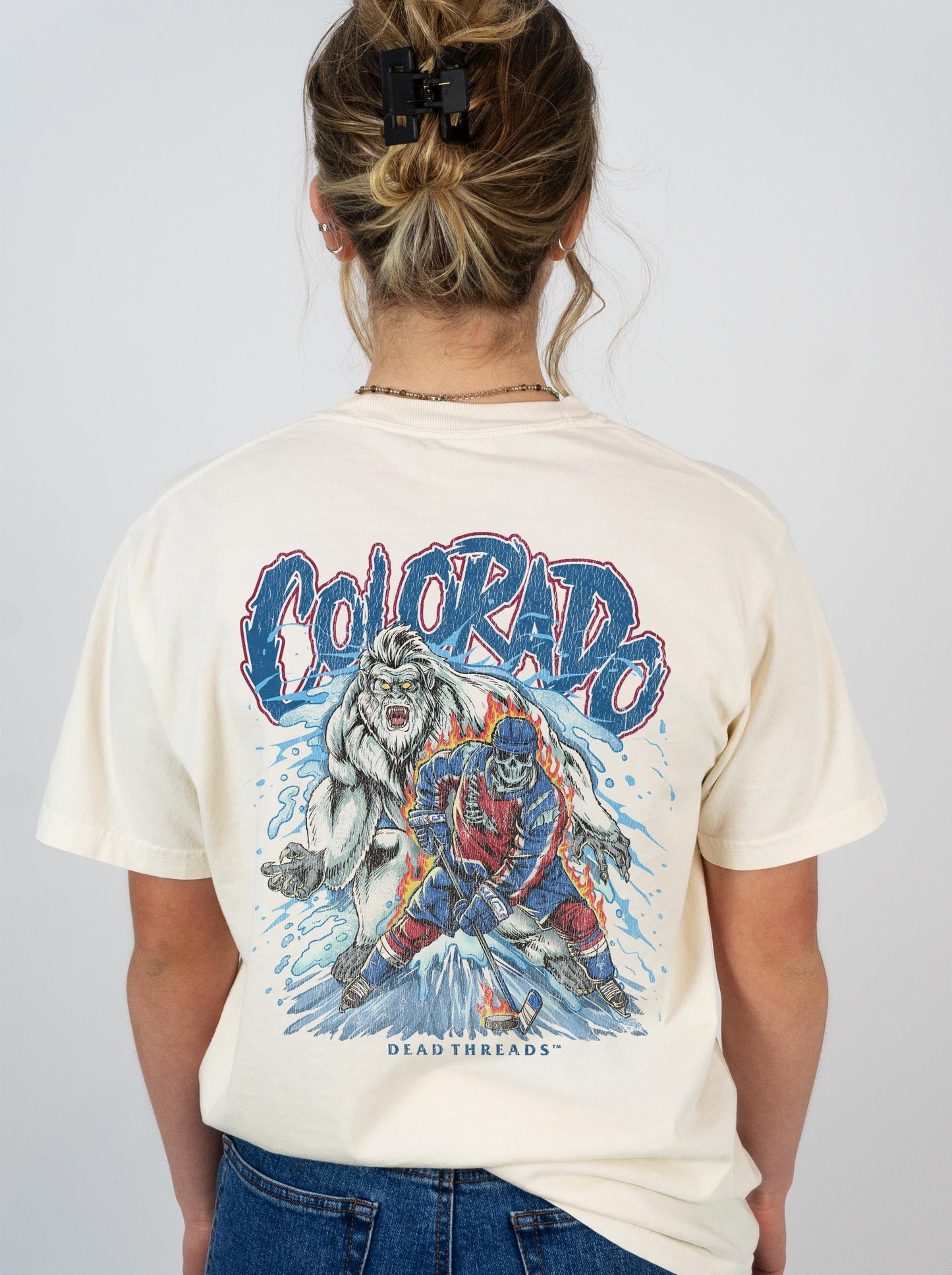 COLORADO HOCKEY - “3 SKULL” PREMIUM T - SHIRT – T-Shirt – Dead Threads Apparel