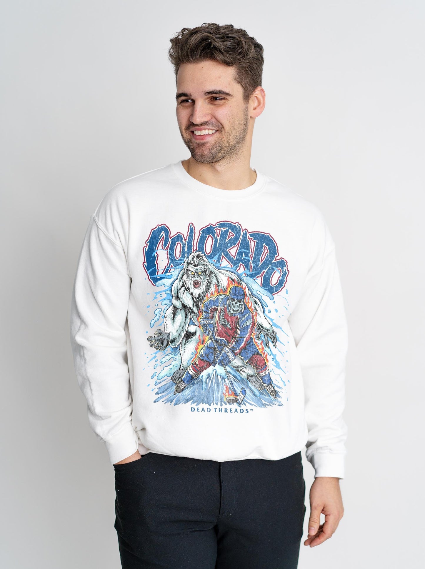 COLORADO HOCKEY CREWNECK SWEATSHIRT – Sweatshirt – Dead Threads Apparel