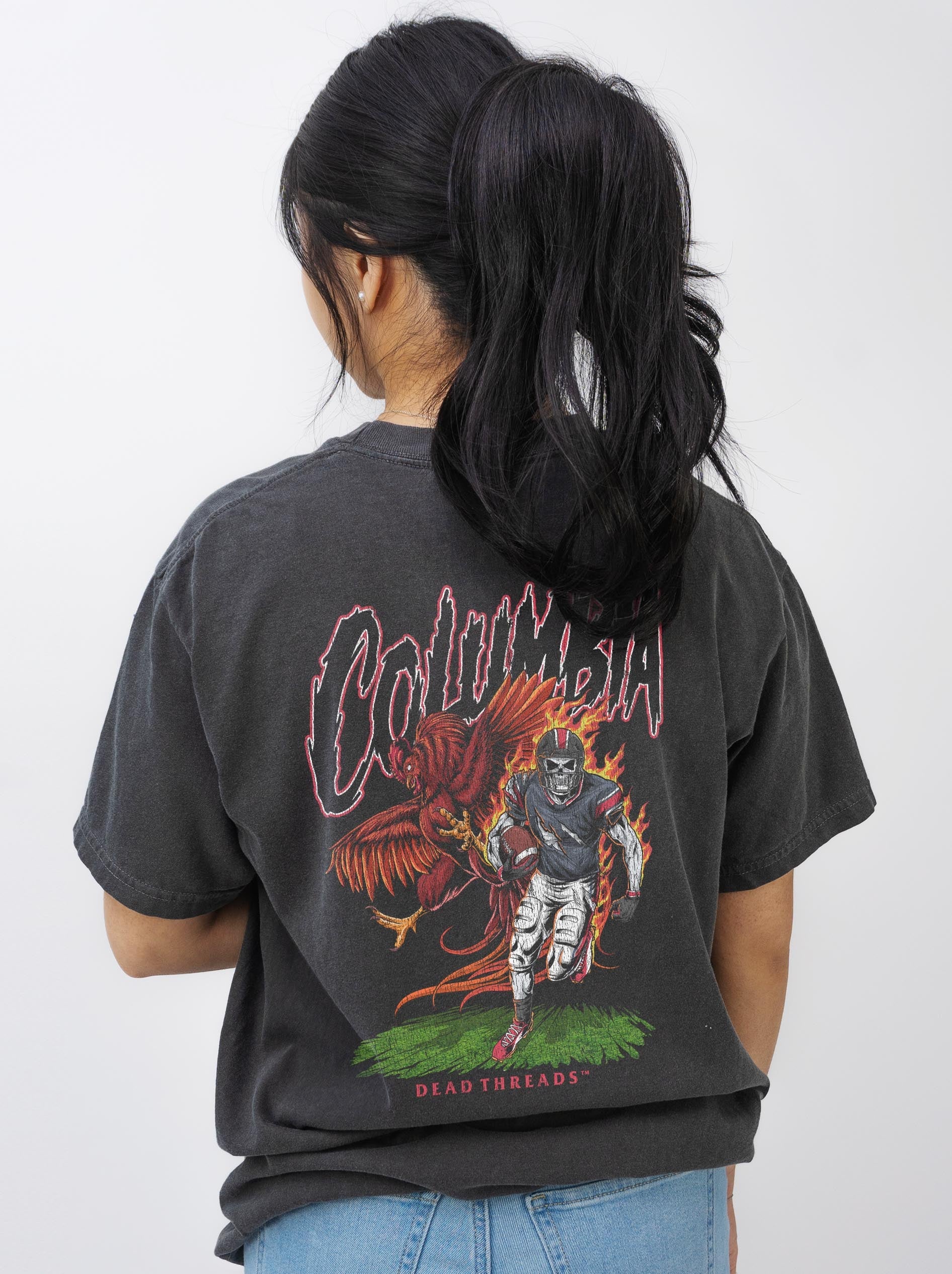 COLUMBIA FOOTBALL - “3 SKULL” PREMIUM T - SHIRT – T-Shirt – Dead Threads Apparel