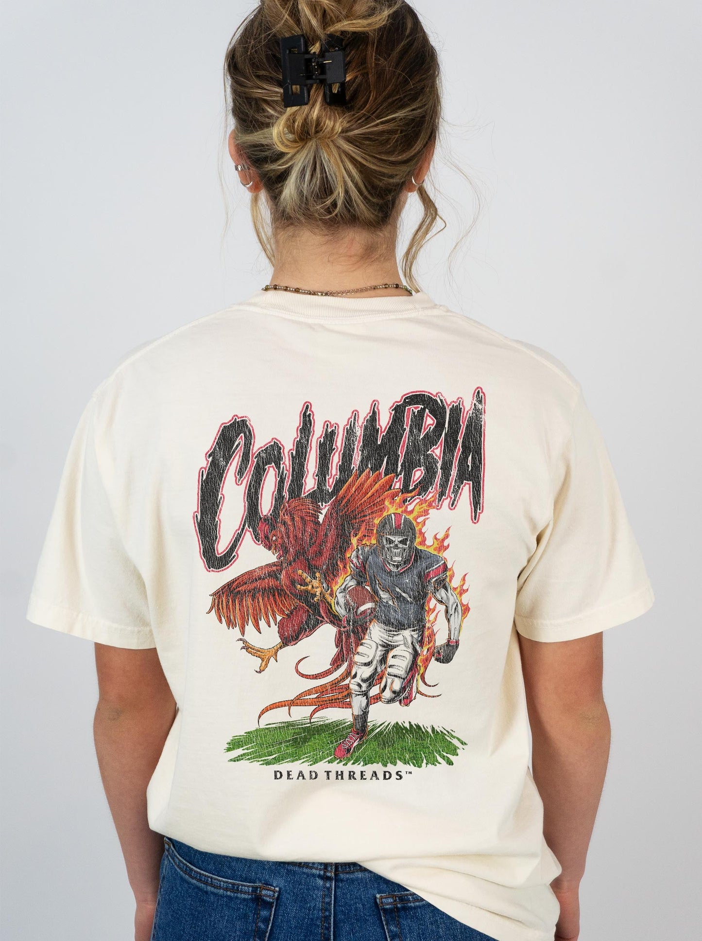 COLUMBIA FOOTBALL - “3 SKULL” PREMIUM T - SHIRT – T-Shirt – Dead Threads Apparel