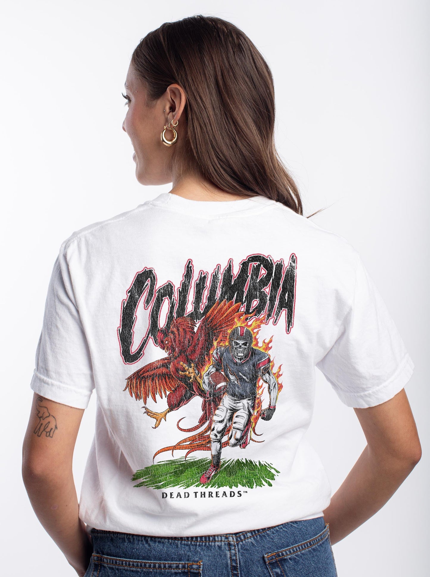 COLUMBIA FOOTBALL - “3 SKULL” PREMIUM T - SHIRT – T-Shirt – Dead Threads Apparel