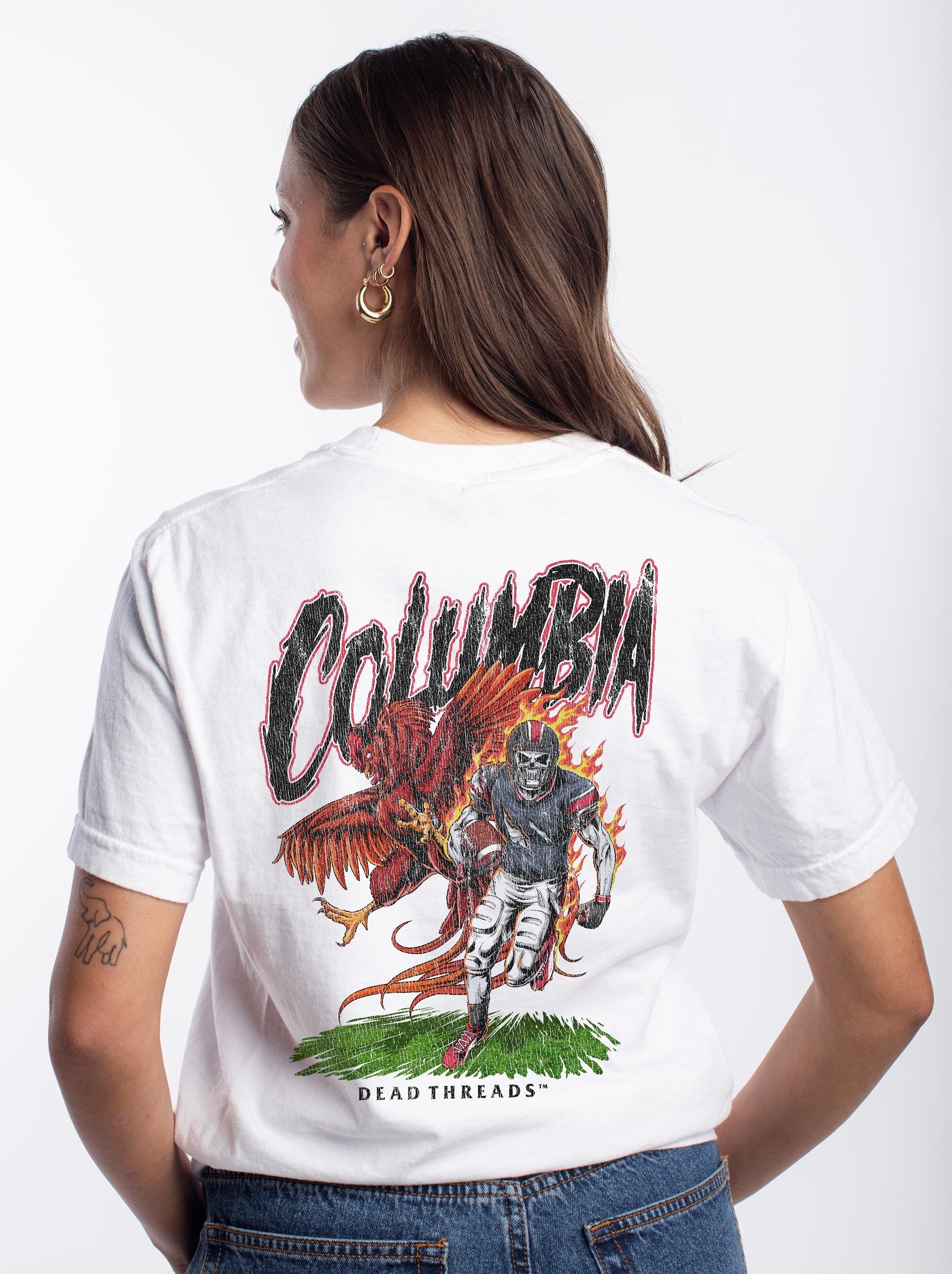 COLUMBIA FOOTBALL - “3 SKULL” PREMIUM T - SHIRT – T-Shirt – Dead Threads Apparel