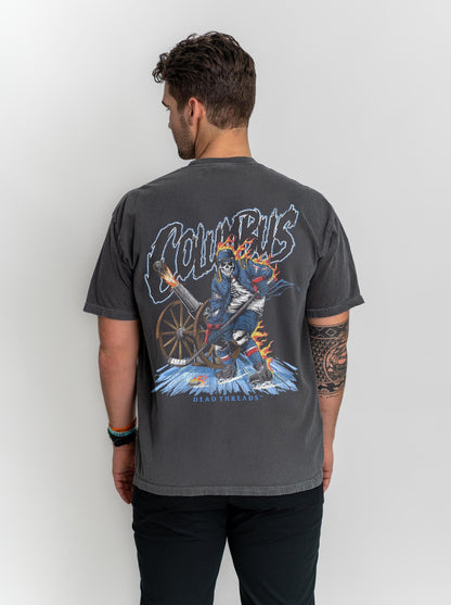 COLUMBUS HOCKEY - “3 SKULL” PREMIUM T - SHIRT – T-Shirt – Dead Threads Apparel